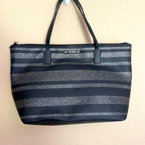 Kate Spade glitter striped bag